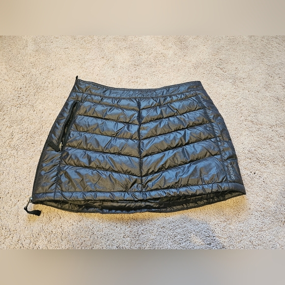 SKHOOP Black Quilted Duck Down Skirt Size S women’s Sweden NWOT - Picture 3 of 10